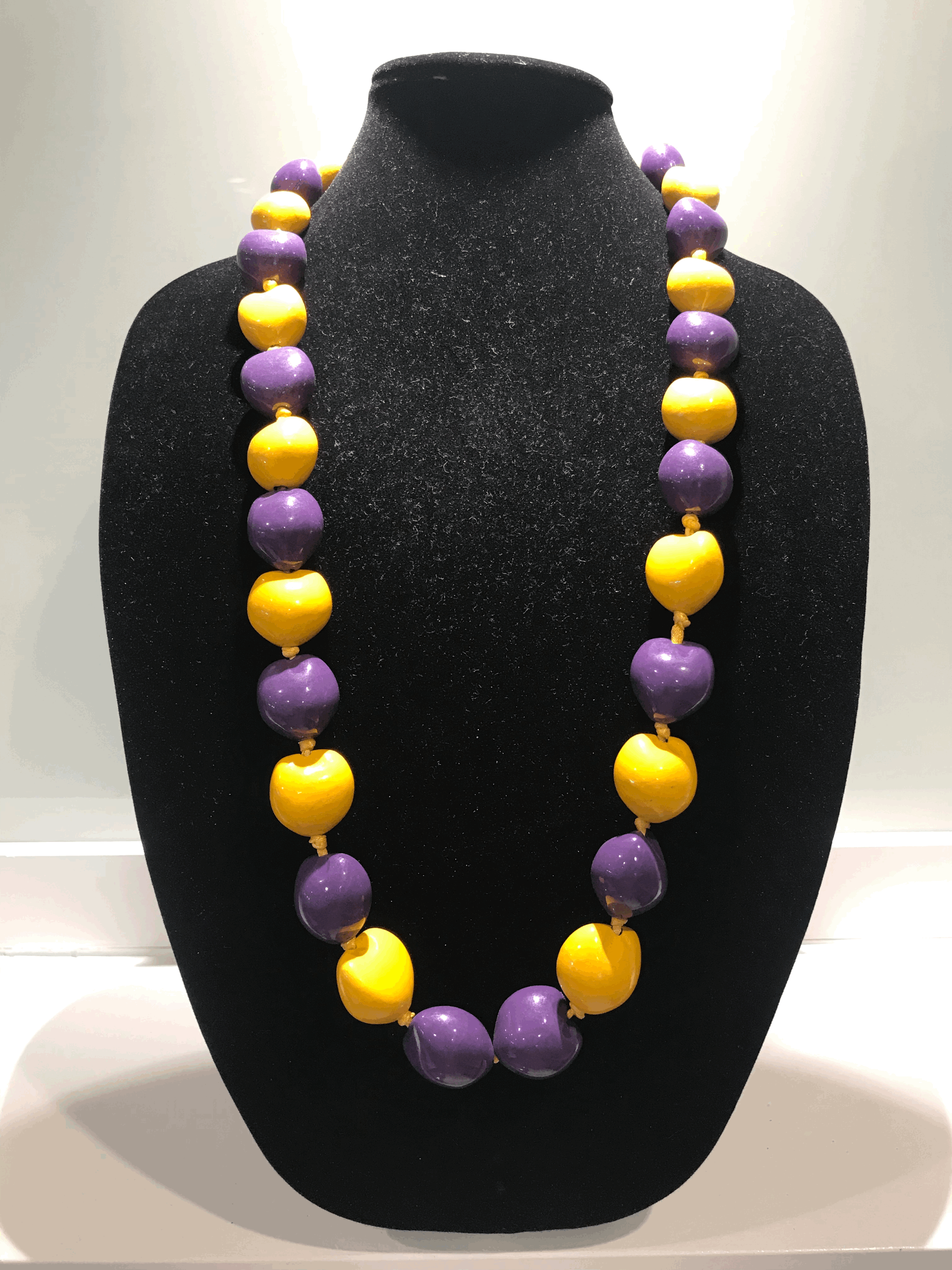 Colored Kukui Nut Lei