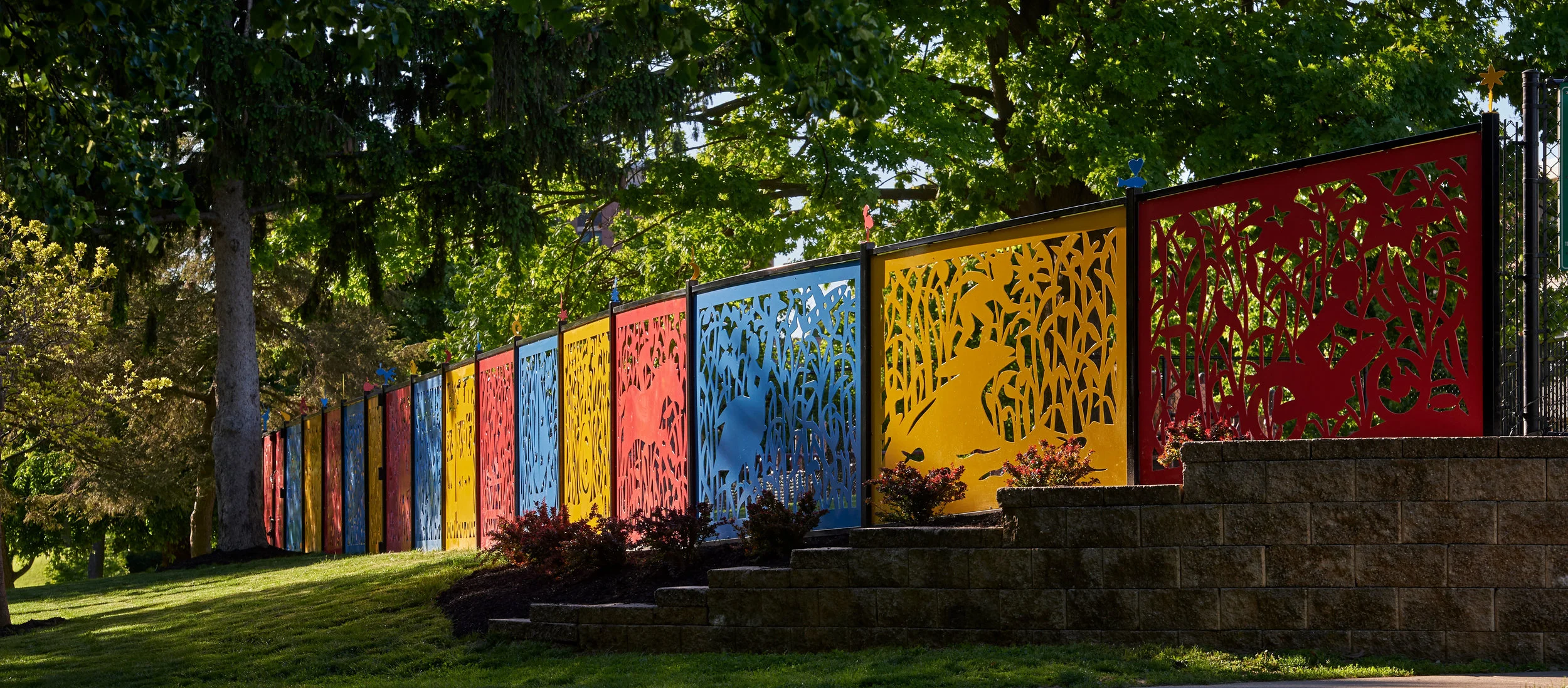 MLK Wading Pool Fence by Beatrice Coron + students of King Elementary School
