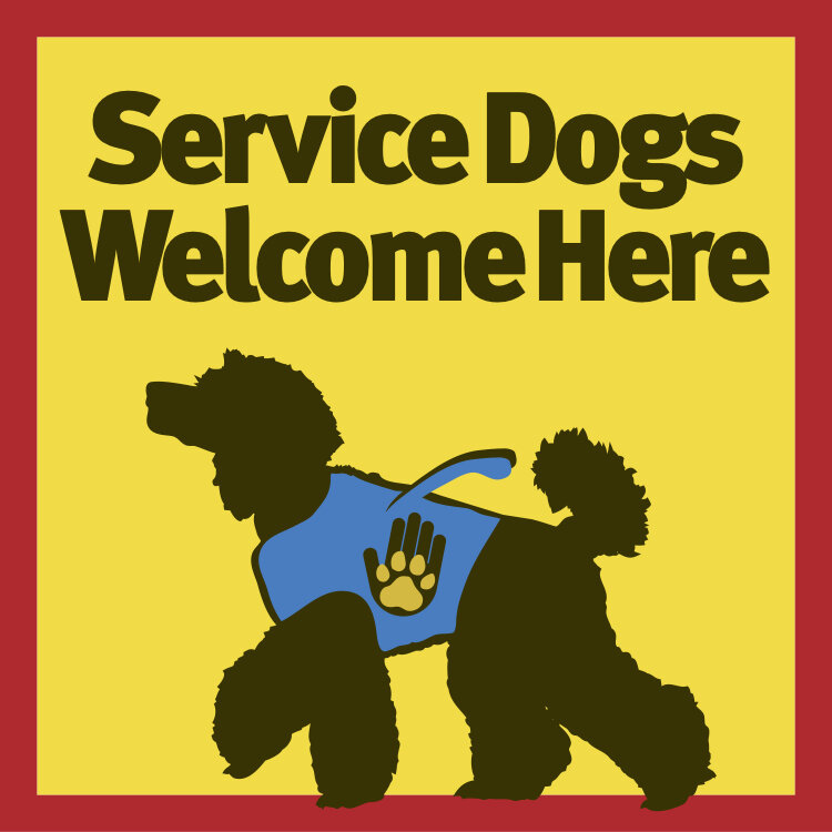 5 x 5 Service Dog Teams Welcomed into your Business