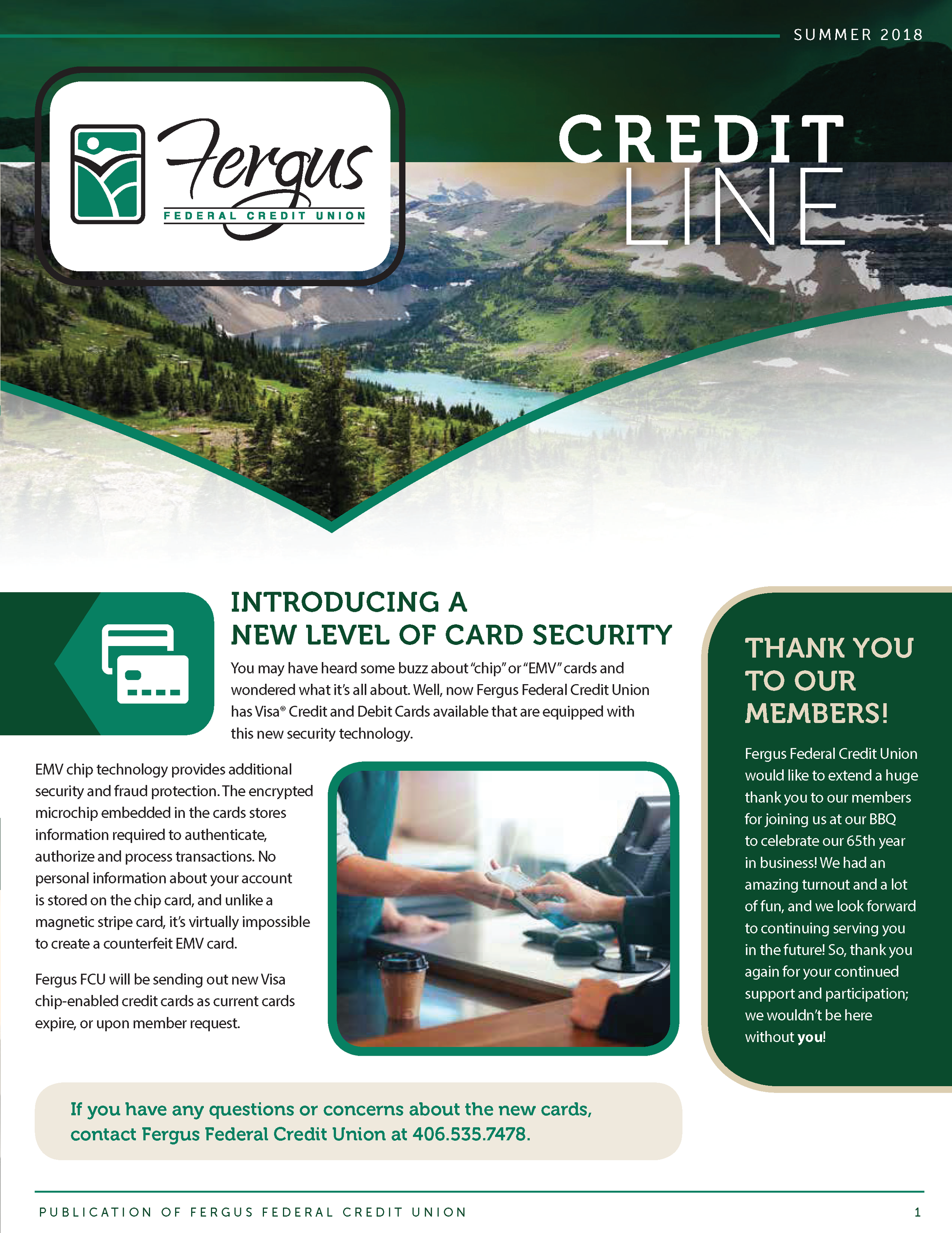 July 2018 Newsletter Fergus Fcu