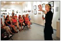 Artist talk at Dairy Center exhibition,