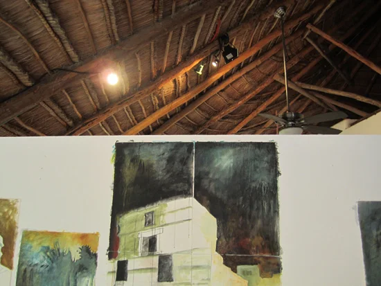 My studio at Ondarte Residency, Akumal, Mexico