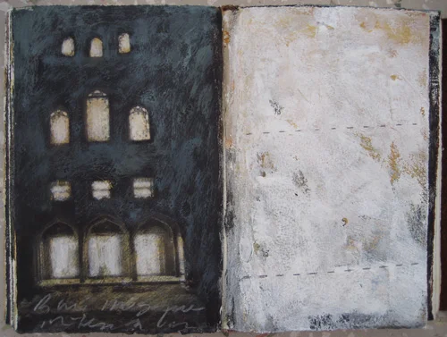 Journal page with interior mosque image.