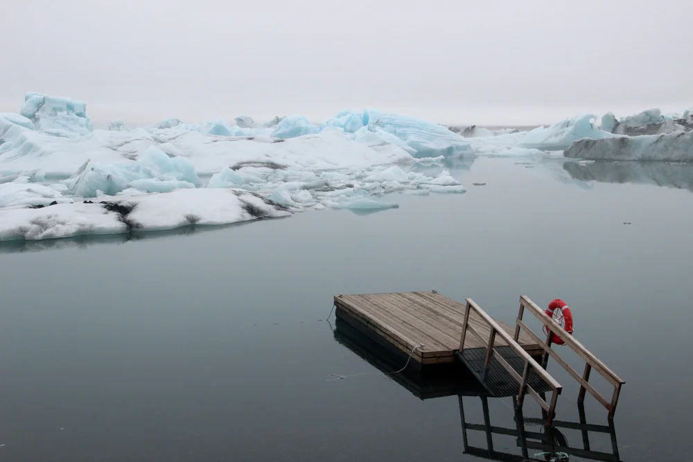 Dock and life preserver in the Glacier Lagoon - Iceland 2012 ©Amy Guion Clay