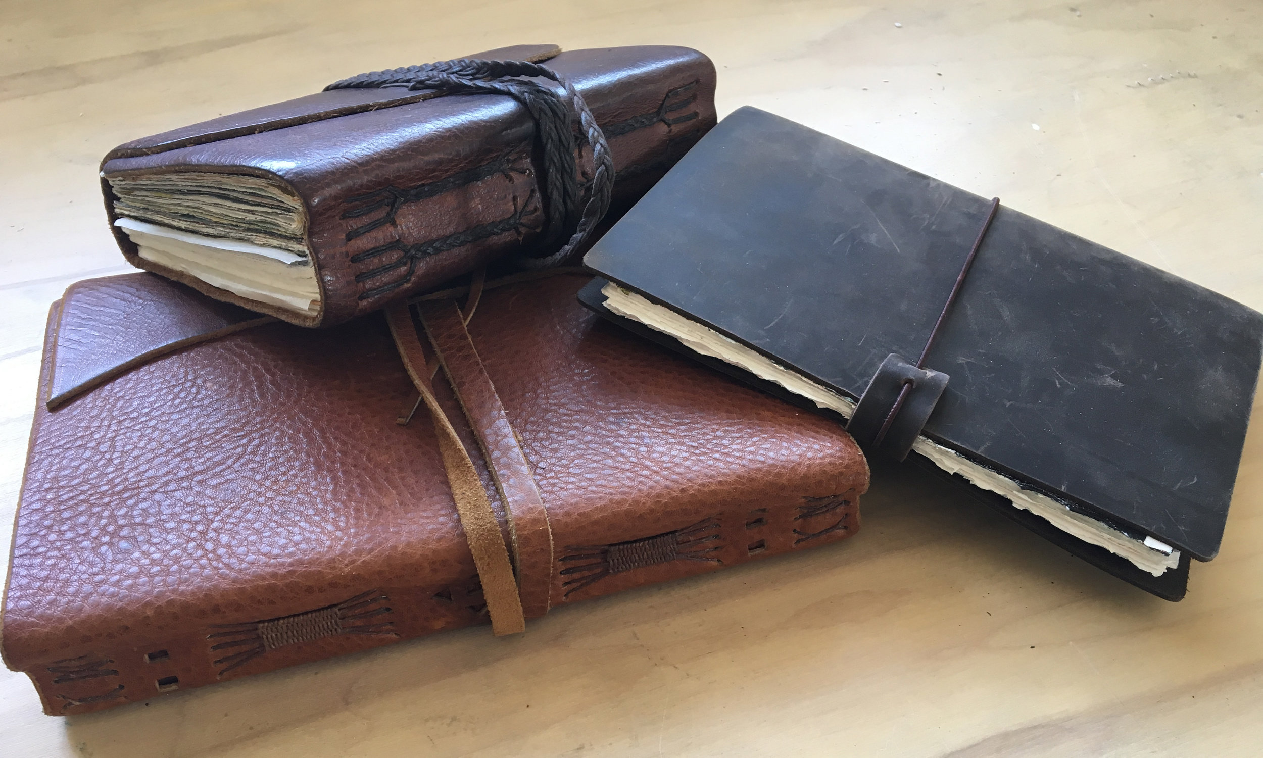 Old and new journals - the one on the right is itching to be ravaged.