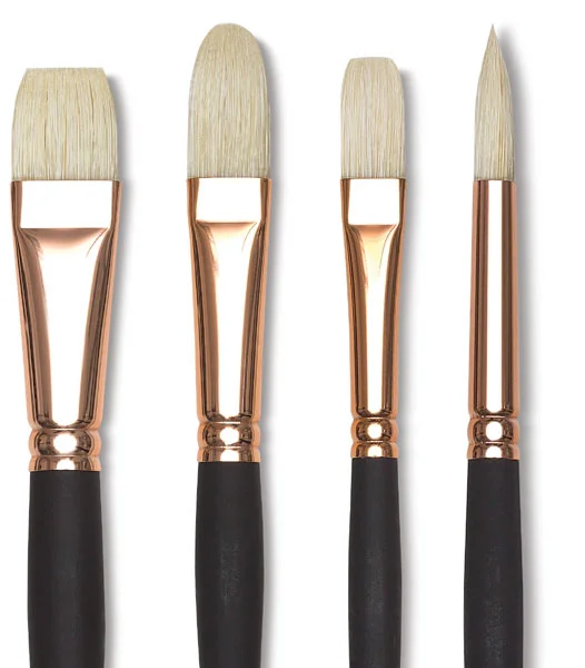 Blick Masterstroke Interlocking Bristle Brushes Blick also has high quality brushes in affordable prices. I love these stiff bristle brushes for acrylic paint. They hold their bristles over long periods of abuse, and since I rarely treat any of my supplies as precious, I’m glad that these have stood the test of time.