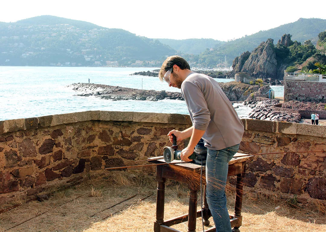 Working along the Mediterranean at La Napoule Residency in the south of France.