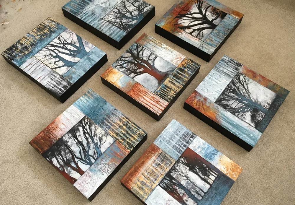 Some of the paintings I sent to exhibit at Globe Fine Art.