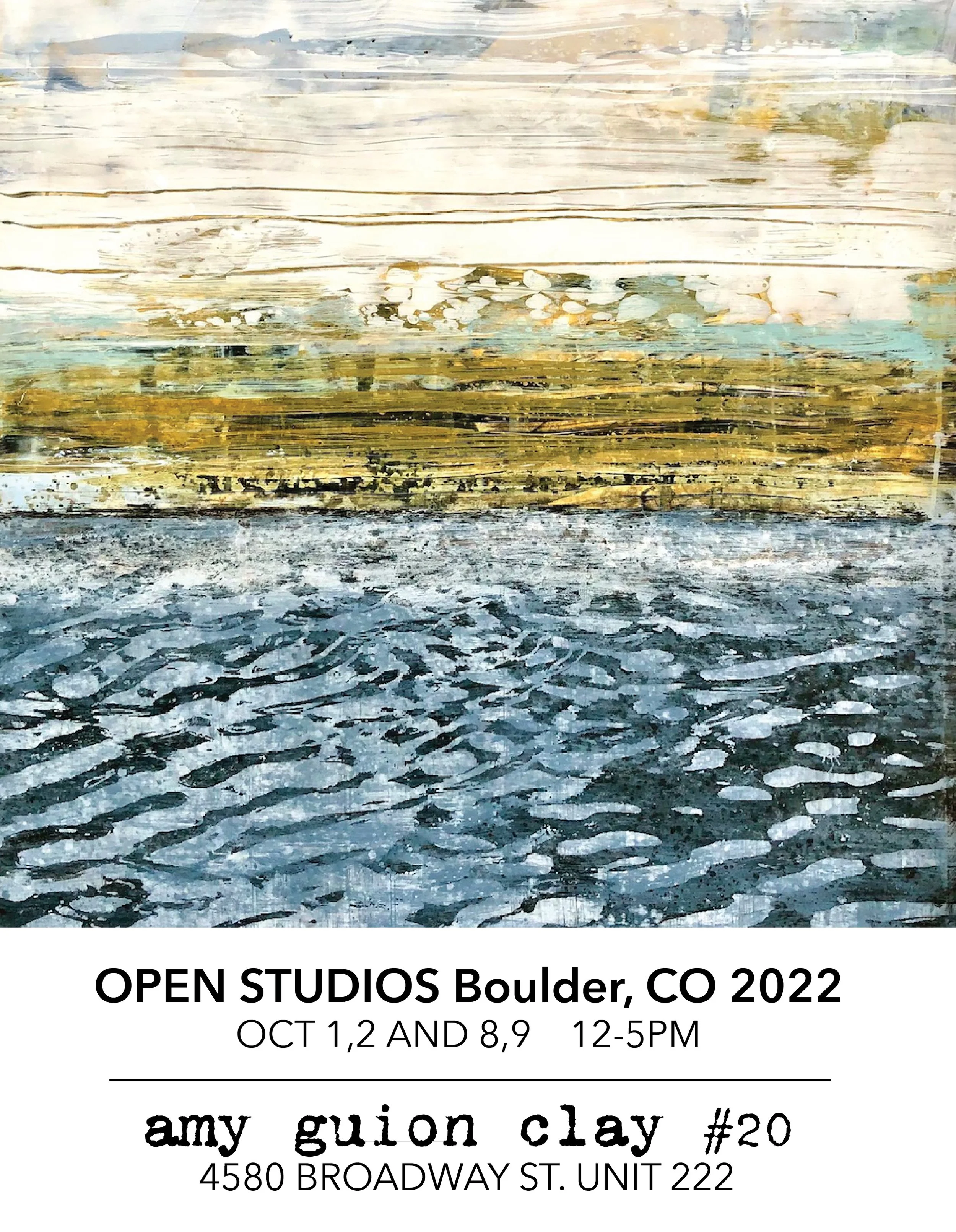 Open Studios - Oct. 1, 2 and 8, 9. 12-5pm - Live painting demos throughout both weekends!