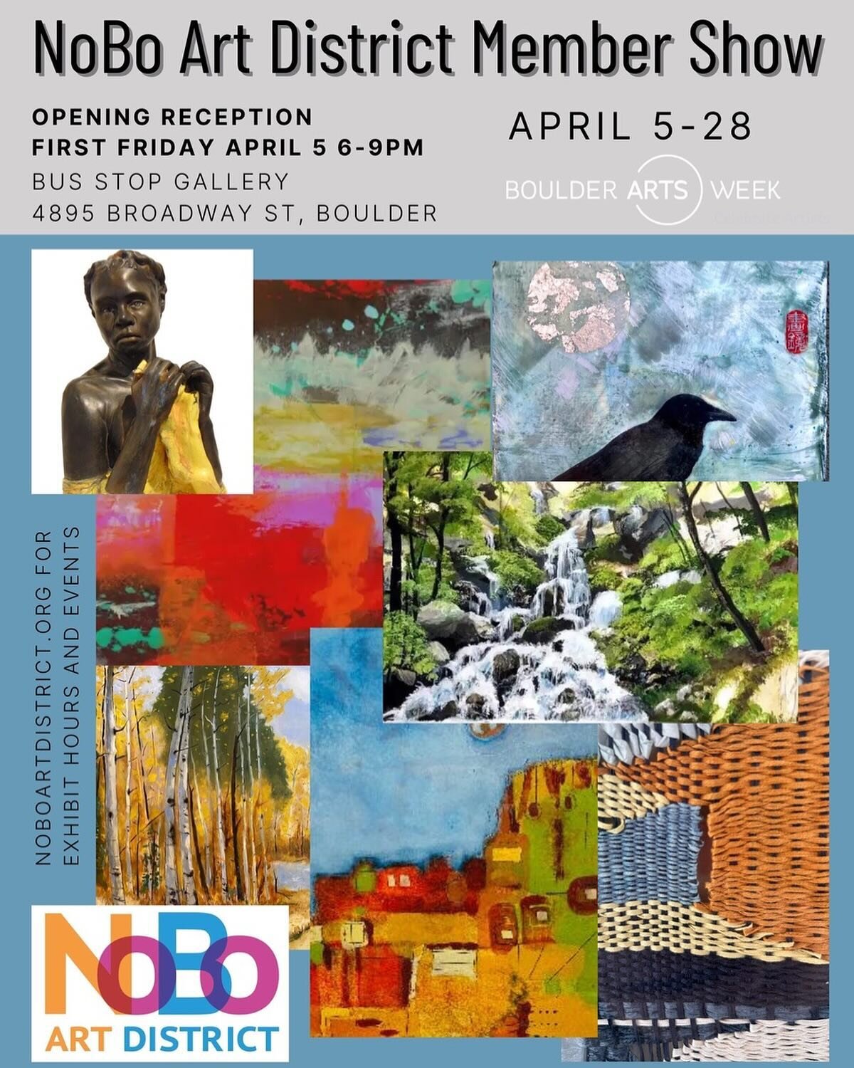 Join us this evening for an all around art experience in NoBo Boulder! I&rsquo;m showing in this exhibition as are many other wonderful artists. It is also NoBo first Friday so that means open studios, music, food etc. And it&rsquo;s a perfect warm S