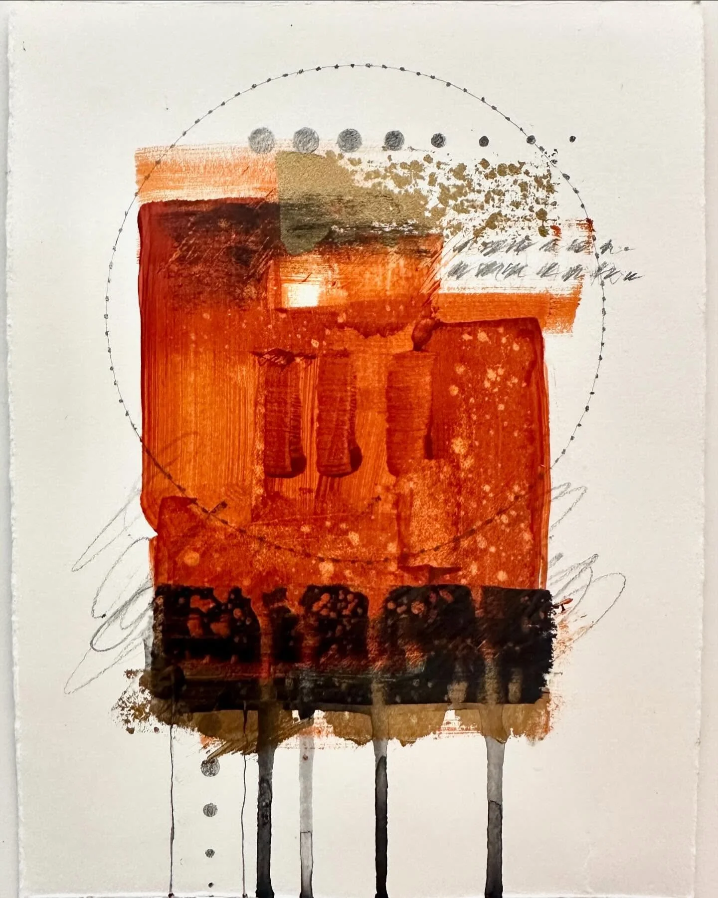 I&rsquo;m starting to wrap up my time here in Tallinn, heading back on Monday to London and other parts of England for December. 
Finishing up some paintings I started in Finland, this one inspired by the gorgeous red oxide inside the birch bark curl