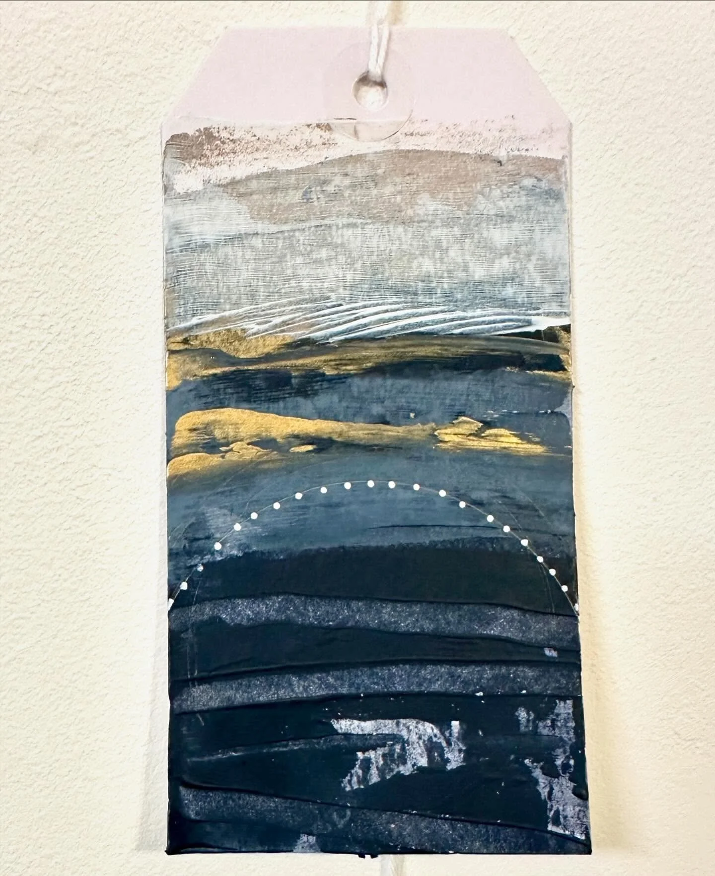 Corris Mining #3. Each tag has its own personality, capturing a moment in time at my residency here. Acrylic on luggage tag. 

This part of Wales has such a unique atmosphere and history that I can&rsquo;t quite define but I can feel. And that&rsquo;