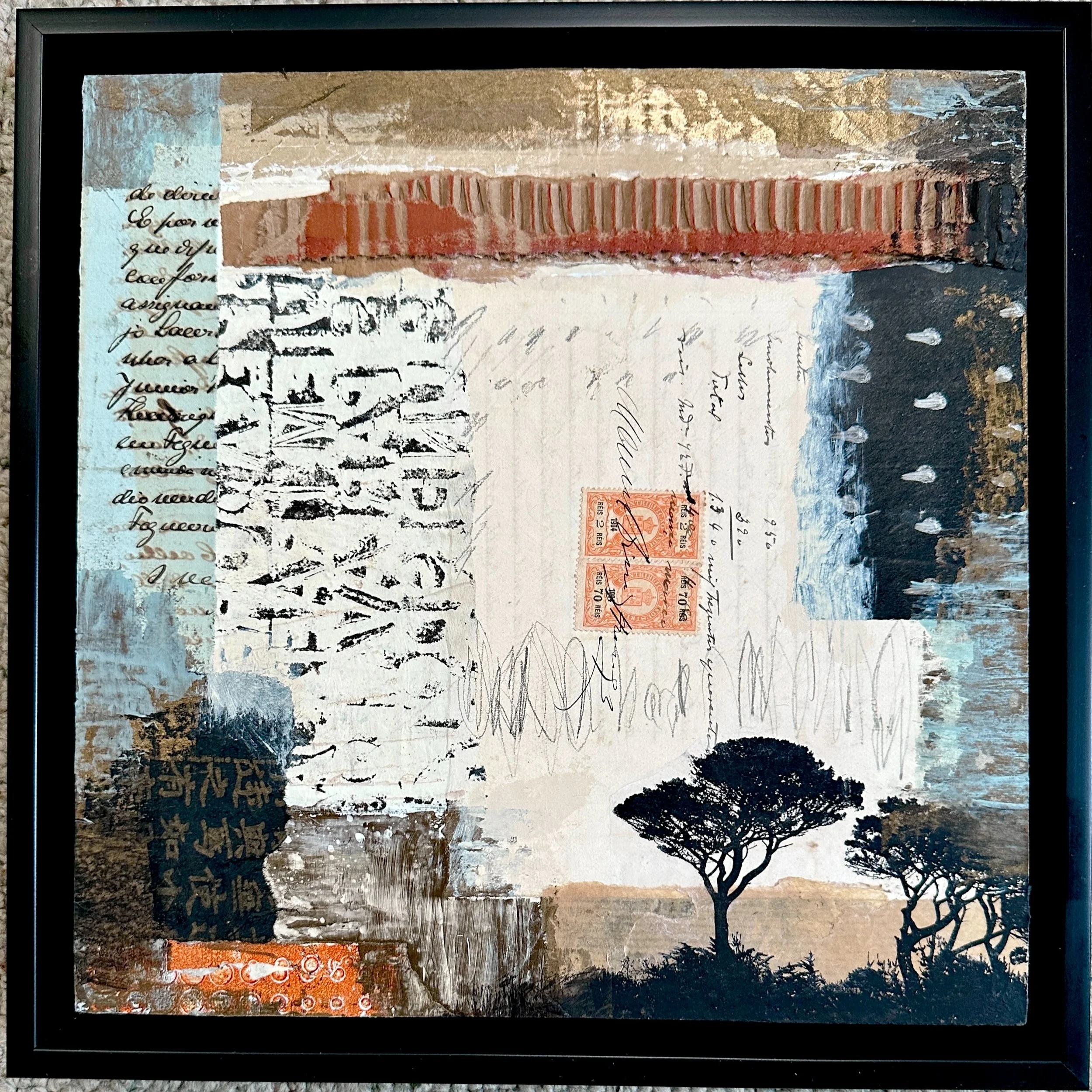 This Wednesday! I'd love to see you at the opening reception for Boulder's Open Studios at the Boulder Public Library 4-6:30pm! I'll be showing this piece that combines paint, printmaking and collage. Then enjoy gorgeous Fall days the next 2 weekends