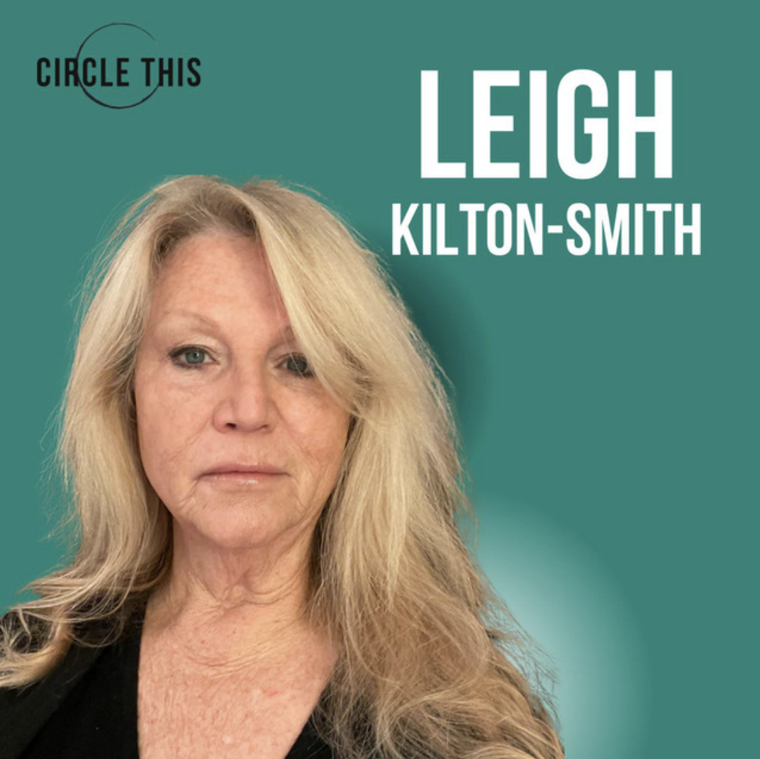 Book cover featuring a woman's portrait and text that says "Circle This" and "Leigh Kilton-Smith".