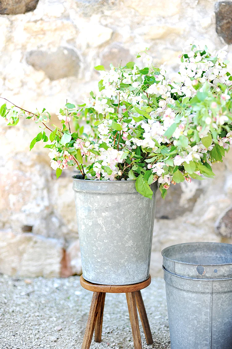 Haven Antiques Vintage Galvanized Sap Bucket Tub