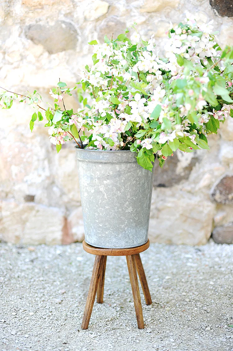 Haven Antiques Vintage Galvanized Sap Bucket Tub