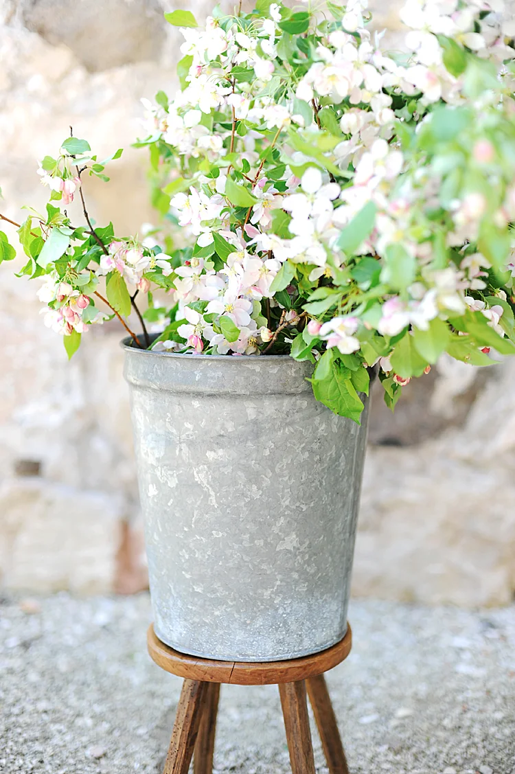 Haven Antiques Vintage Galvanized Sap Bucket Tub