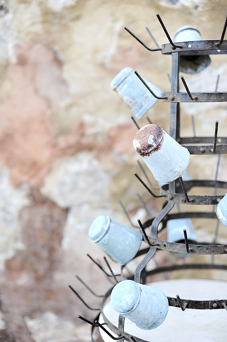 Antique French Bottle Drying Rack