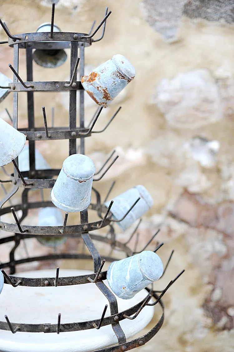 Antique French Bottle Drying Rack