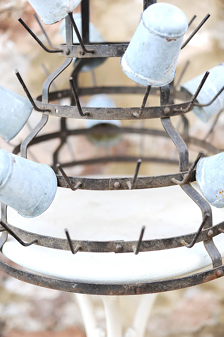 Antique French Bottle Drying Rack