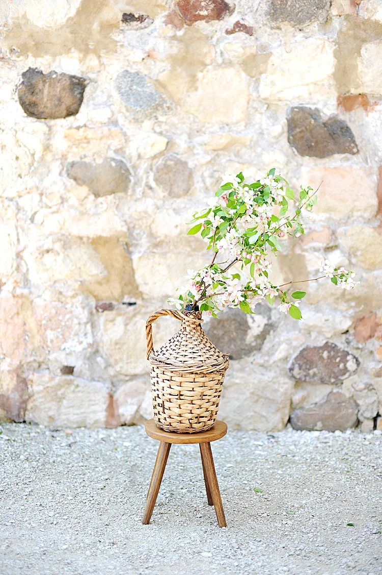 Antique French Wicker Demijohn