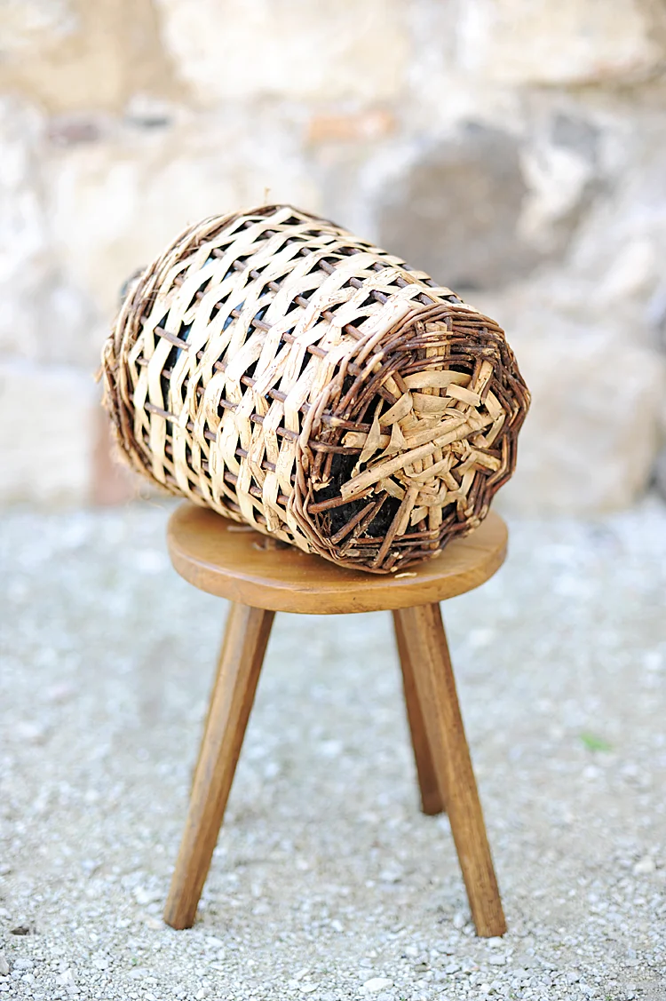 Antique French Wicker Demijohn