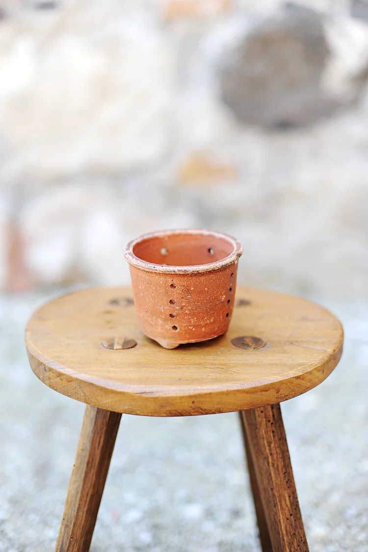 Haven Antiques Antique French Earthenware Stoneware Pottery Faisselle Cheese Strainer Drainer Colande