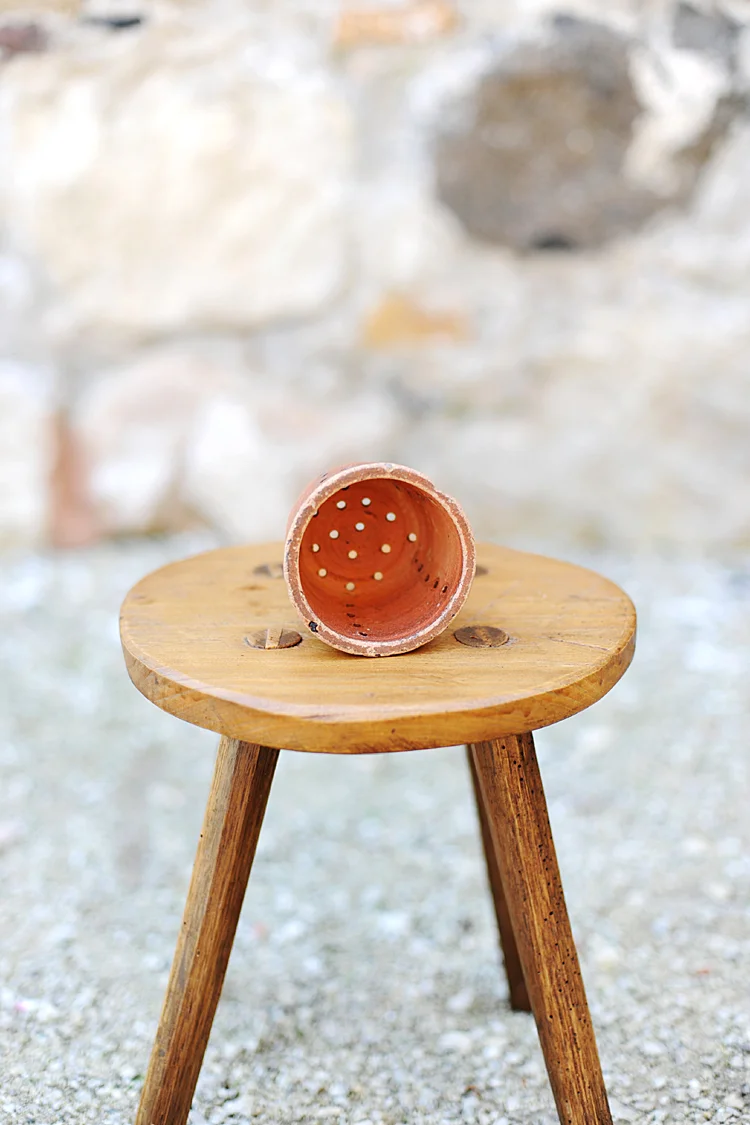 Haven Antiques Antique French Earthenware Stoneware Pottery Faisselle Cheese Strainer Drainer Colande