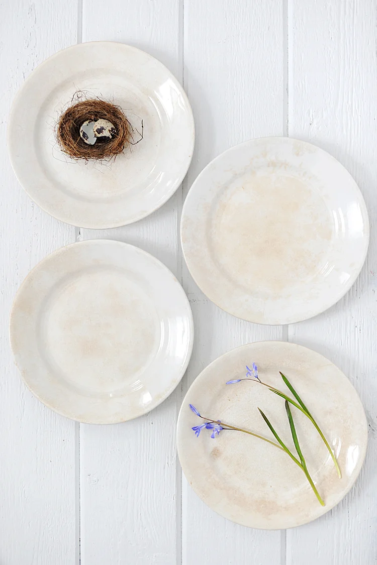 4 Tea-Stained Plates | Knowles