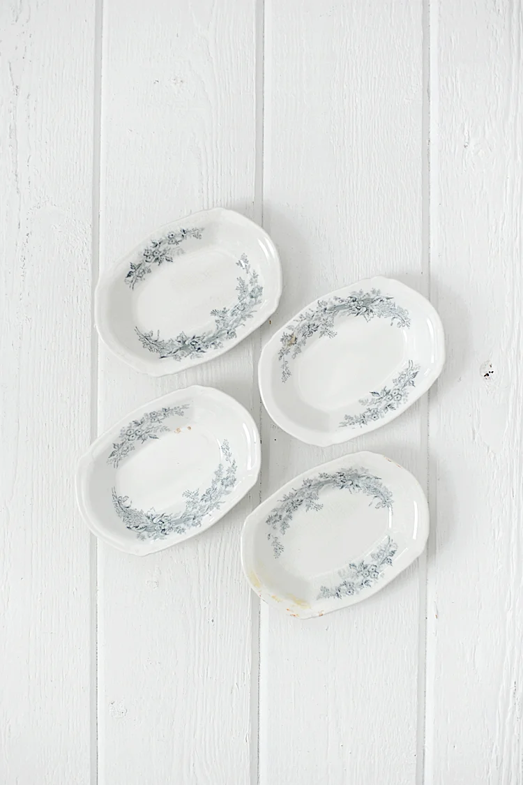 4 English Ironstone Side Dishes