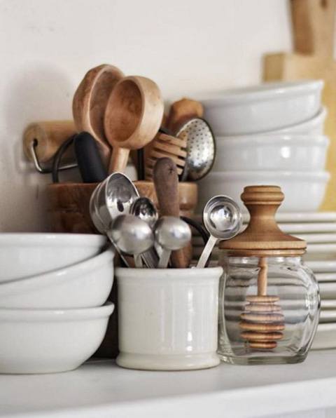 Vintage Glass Honey Jar & Dipper Haven Antiques Sheboygan Wisconsin