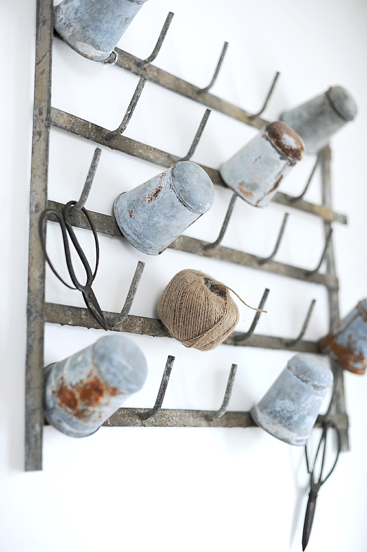 Haven Antiques Vintage French Galvanized Zinc Sap Pots Planter