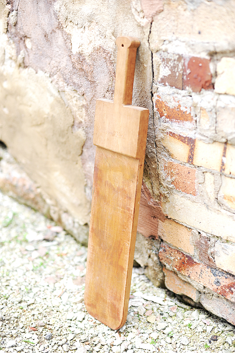 Haven Antiques Antique French Wood Bread Board Pizza Baguette Peel