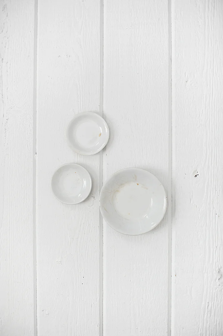 3 English Ironstone Butter Pats