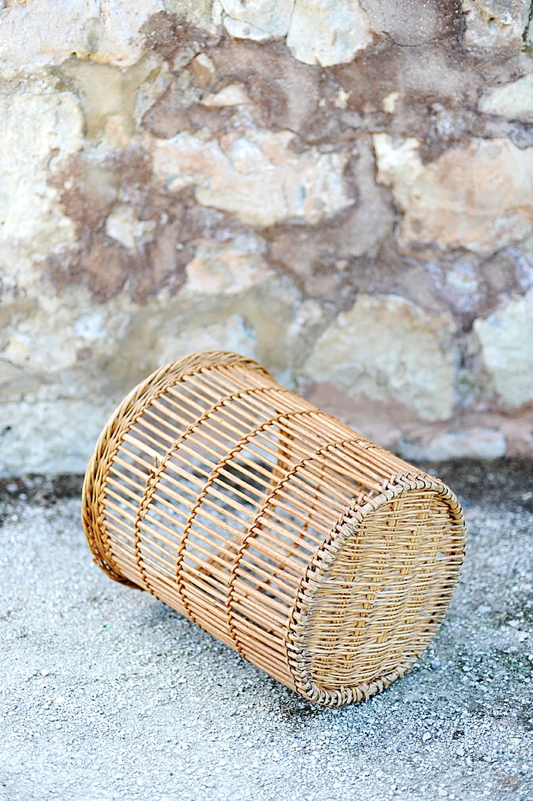 Antique French Boulangerie Baguette Basket