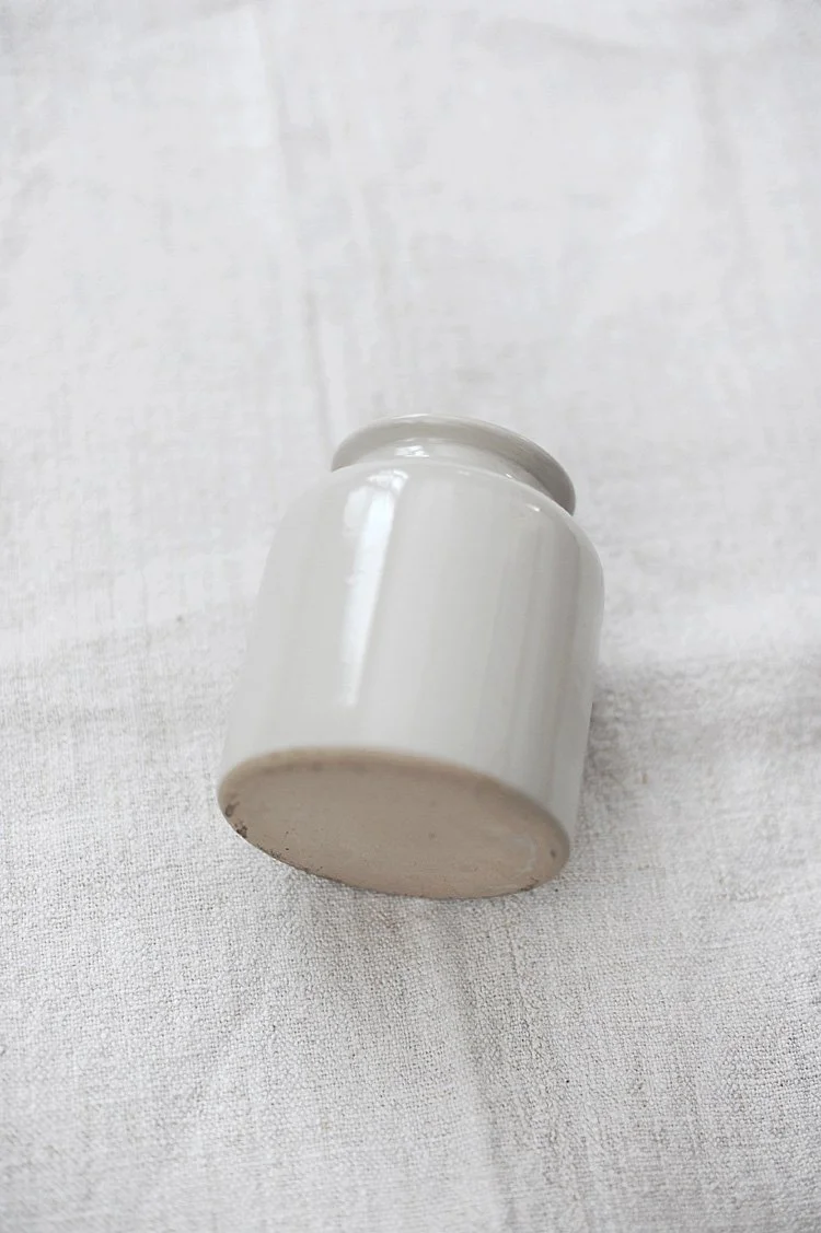 Vintage English Stoneware Mustard Pot