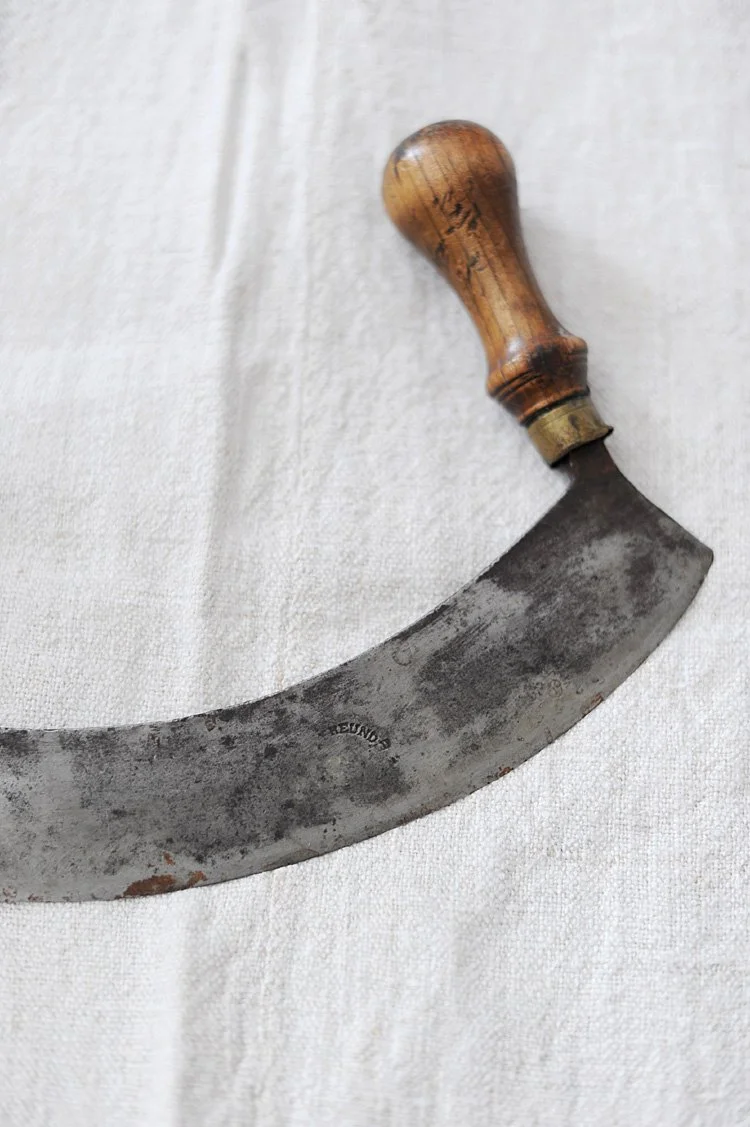 Antique French Mezzaluna Herb Chopper