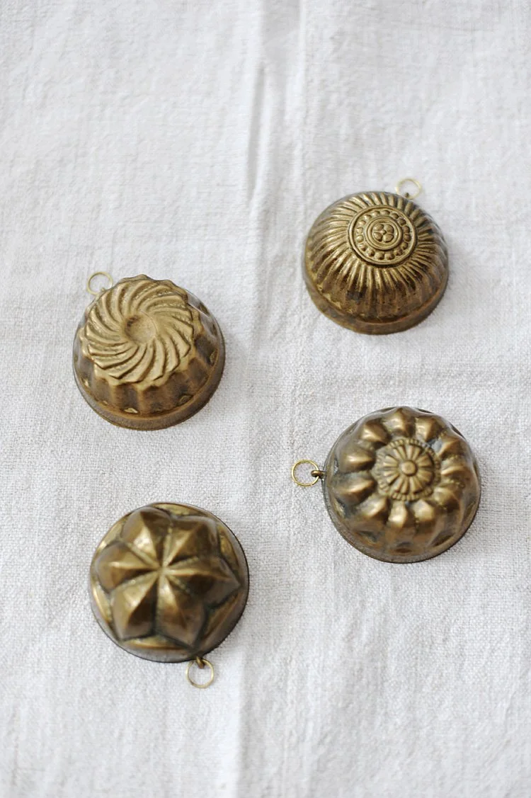Vintage Solid Brass Italian Jelly Baking Molds
