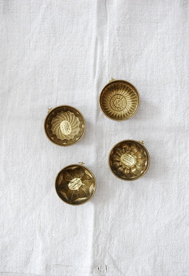 Vintage Solid Brass Italian Jelly Baking Molds