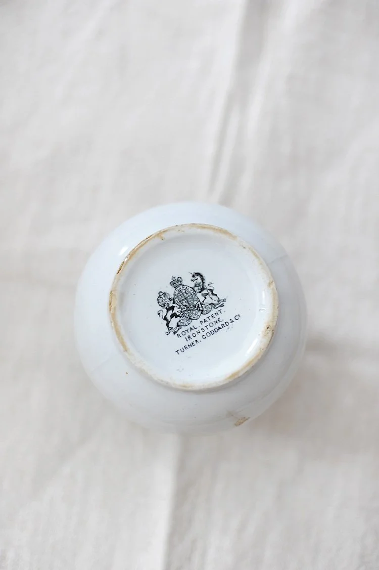 Antique English Ironstone Sugar Bowl Turner Goddard