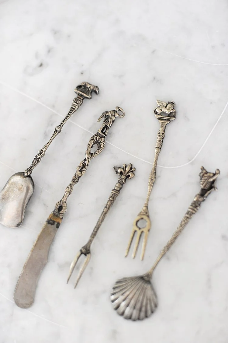 Vintage Italian Giovani Montagnani Demitasse serving silver plate set