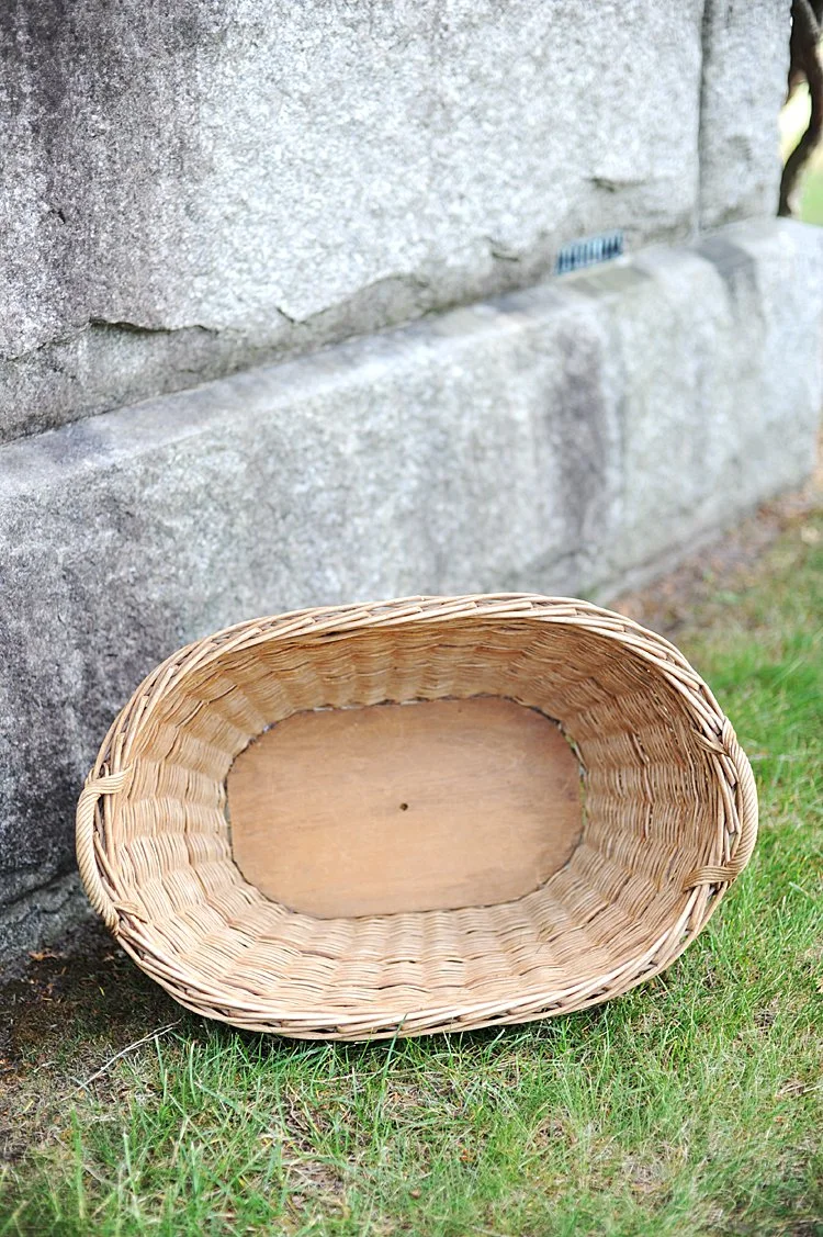 Antique French Wicker Laundry Basket