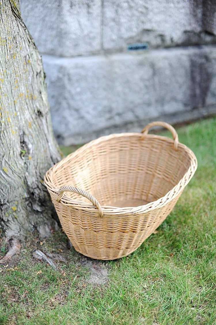 Antique French Wicker Laundry Basket