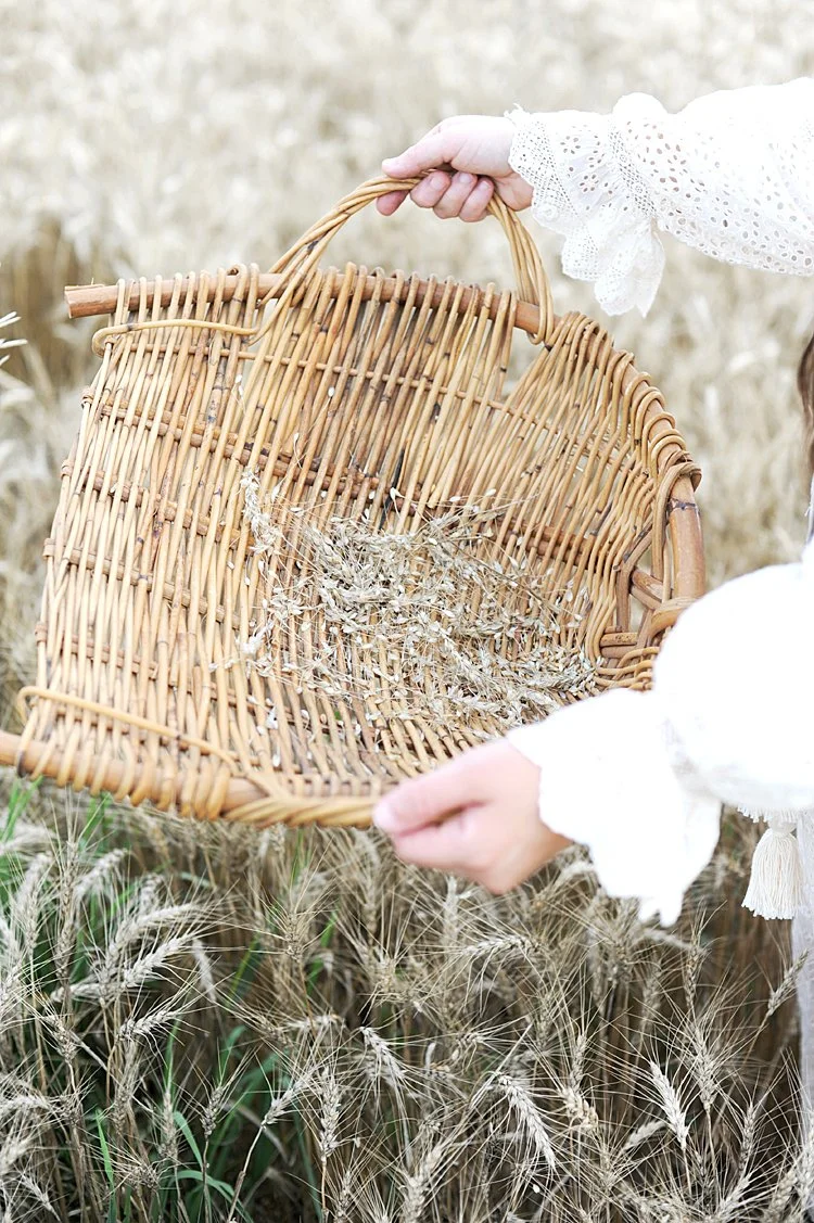Vintage French Winnowing Basket