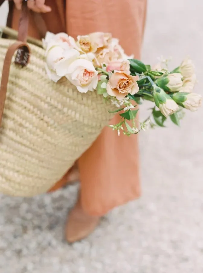 Haven Antiques French Market Straw Basket