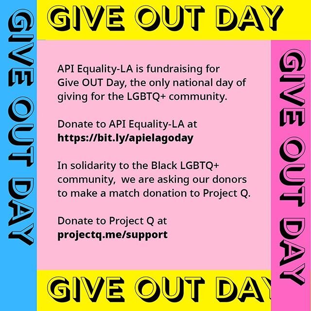 Help us continue our visibility work, whether we&rsquo;re participating in marches, protests or the Lunar New Year Parade or creating spaces where our API LGBTQ+ community feel seen and empowered to help others feel seen! ⁣
⁣
To help us fundraise for