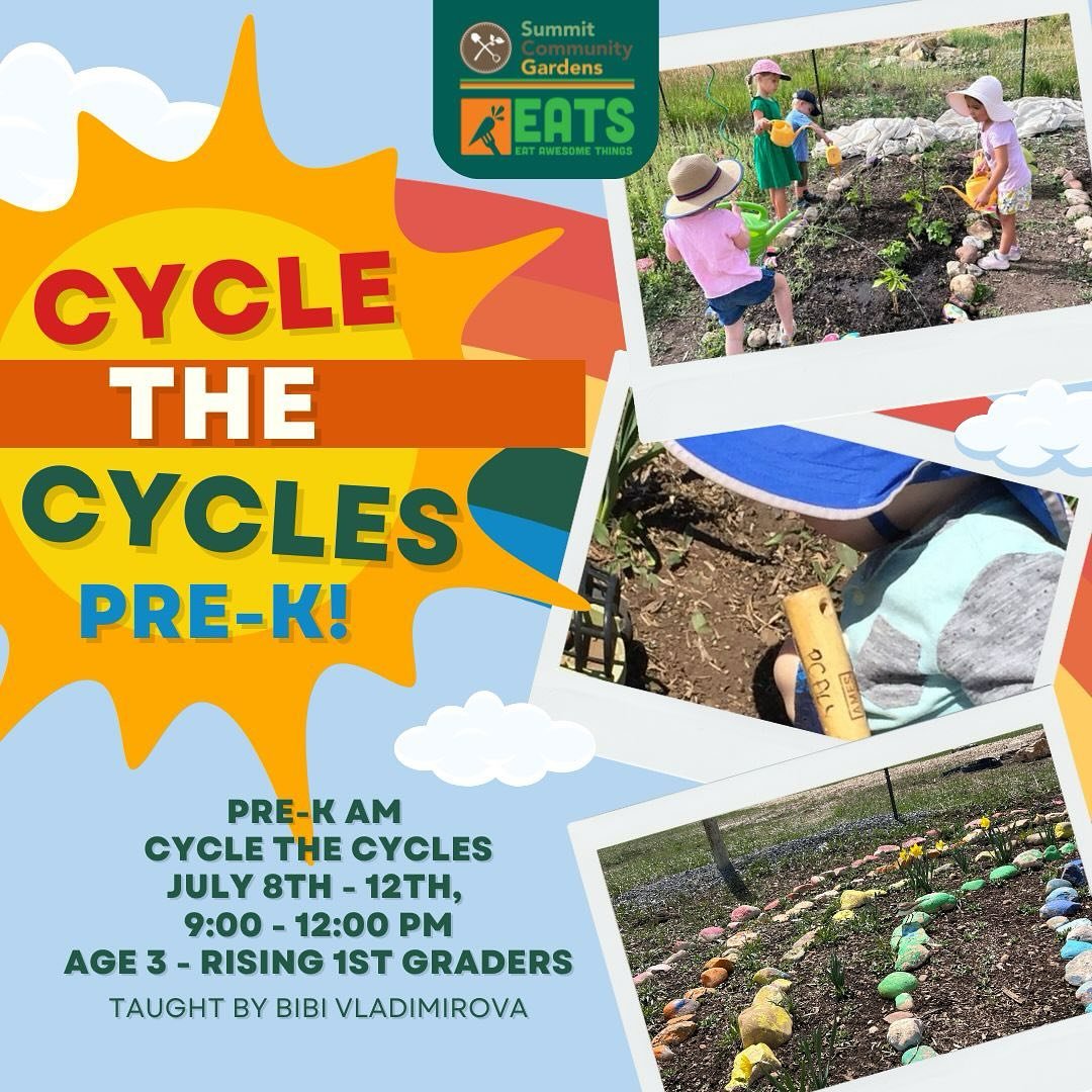 During our &rdquo;Cycle the Cycles&rdquo; week we will delve into life cycles in the garden including fruits, vegetables, flowers, herbs, decomposition, the water cycle, the carbon cycle (soil and energy), and recycling itself. Campers will stay acti
