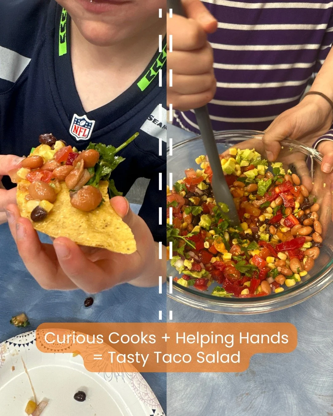 🧑&zwj;🍳 After school on Fridays, we put down our backpacks and put on our chefs hats. Our Curious Cooks are gathering in the kitchen for active learning. This month&rsquo;s lesson: Taco Salad. It&rsquo;s simple, healthy, and tasty! Thank you @McPol