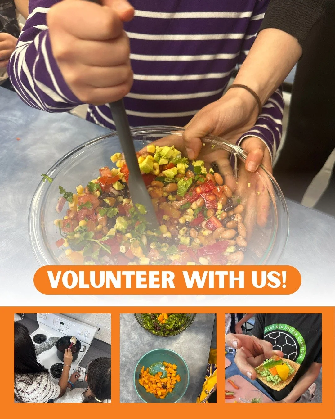 Want to know our secret ingredient? Volunteers! Come help with our after school Curious Cooks program and help young chefs build confidence in the kitchen. Learn more in bio.

#SummitCommunityGardens #EATSParkCity #VolunteersRock  #CuriousCooks
