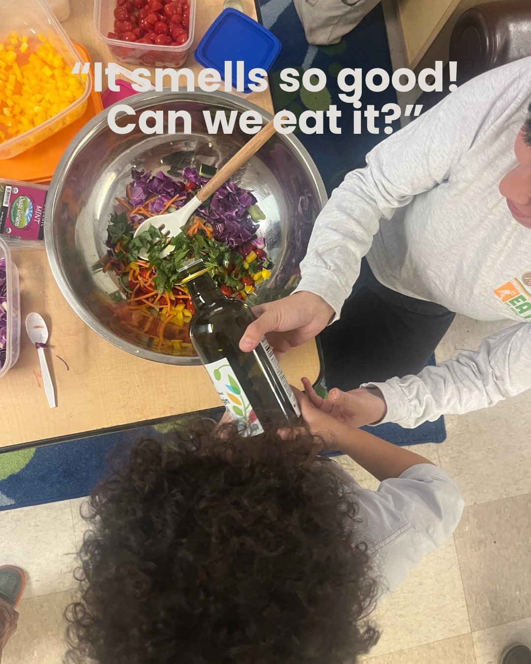 No fooling&hellip;Preschoolers across Summit County are learning just how magical the rainbow is. 🌈 With our Eat the Rainbow cooking program everybody gets a turn to cut, add, or stir an ingredient. And everyone gets to taste! Eat the Rainbow is a f